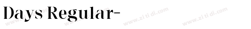 Days Regular字体转换